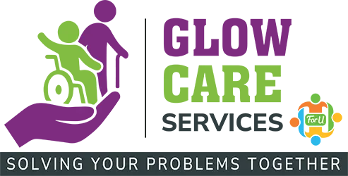 glow care services for u logo wide